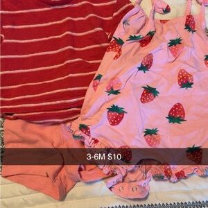 Old Navy Pink and Red Kids Matching Set b/g twin set